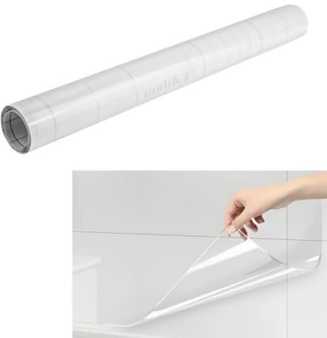 4 Pcs Transparent Klebefolie Möbel Schutzfolie, 42*70cm Wandschutzfolie Selbstklebend Öl Beweis Aufkleber Buchumschlag, Durchsichtige Hitzebeständige Wasserdicht Spritzschutz Küchenrückwand für Küche