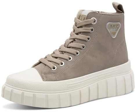MARCO TOZZI Damen Sneaker hoch mit Wechselfußbett Plateau, Braun (Taupe), 40 EU