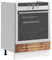 WIFESE Herdumbauschrank Küchenunterschrank Küche Organizer Geräumiger Küchenschrank Herdschrank Küchenmöbel Aufbewahrungsschrank Altholz 60x46x81,5 cm Holzwerkstoff
