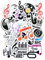 100PCS Music Stickers, Vinyl Musical Note Aesthetic Scrapbook Stickers Fun DIY Decoration Sticker for Guitar Luggage Laptop Phone
