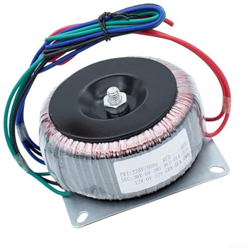 200W Circular Transformer, AC Dual 28V Dual 12V Pure Copper Heating for RING Transformer, For Garden LED Lamps And Shed Light(110V)