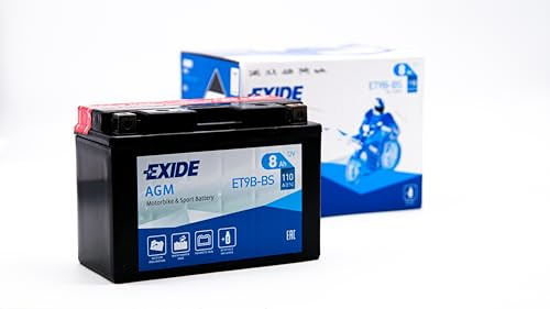 EXIDE BIKE ET9B-BS Batteria moto EXIDE 8AH = YT9B-BS