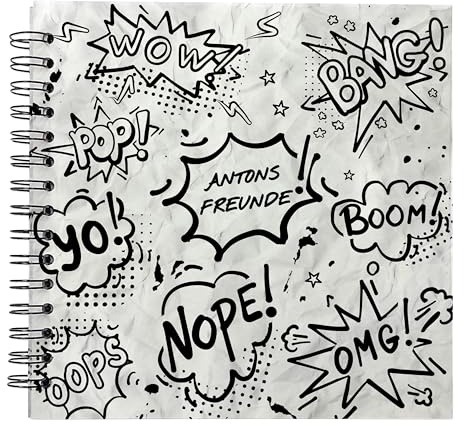 Feenstaub Freundebuch personalisiert Grundschule Volkschule, Freundealbum Comic, Cooles Freundebuch 10 Jahre Mädchen, Junge, 21 x 21 cm Freundschaftsbuch für Schulkinder