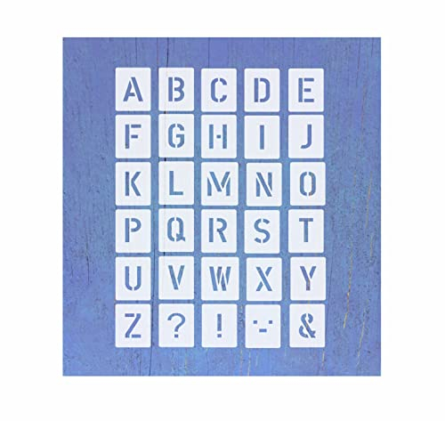 Schablonen-Set 0035003, Buchstaben A-Z +Sonderzeichen 3cm hoch, 30 einzelne Schablonen