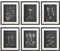 IDIOPIX Tattoo Patent Wanddekoration Kreidetafel, Wandbilder Kunstdruck, Set mit 6 Drucken, ungerahmt