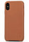 KANVASA iPhone X Leder Case Lederhülle Braun Skin Ledertasche Echtleder Cover für Original Apple iPhone X/iPhone 10 - Rindsleder Schutzhülle Hülle ultra dünn - Optimaler Schutz & edles Design