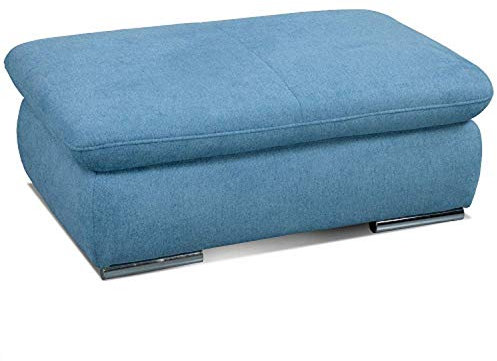 Cavadore Hocker Alkatraz / Polsterhocker passend zum Ecksofa oder zur Wohnlandschaft Alkatraz / Modernes Design / 101 x 43 x 68 / Hellblau