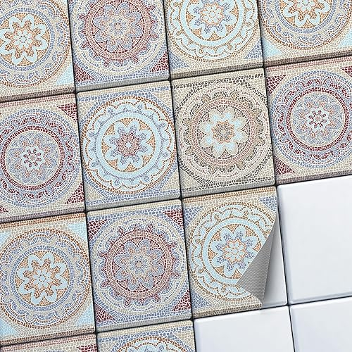 CREATISTO Fliesenaufkleber Fliesenfolie Mosaikfliesen - Klebefolie Aufkleber für Wand-Fliesen I Klebefliesen Deko Folie für Fliesen in Küche u. Bad/Badezimmer (20x25 cm I 36 -Teilig)