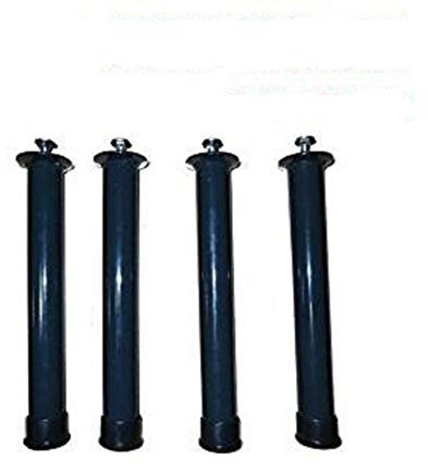 Lot de 4 pieds pour sommier à lattes pour lit universel en fer avec boulons max 40 cm (33 cm)