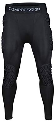 Lalander Protektorenshirt Protektoren Shirt Gepolstert Sportanzug/Schutz Bekleidung für Fußball Basketball Paintball Kampfsport Rugby (C-1, M)