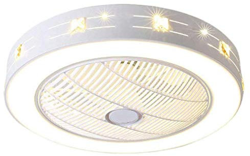 LANMOU Ventilador de Techo con Luz y Mando a Distancia Ventilador Silencioso Lámpara de Techo LED Regulable Moderna Ventilador Invisible Cuarto de Estar Dormitorio Guardería Plafón Fan, 72W, 55cm