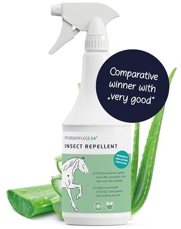 PFERDEPFLEGE24 Horse Fly Spray & Insect Repellent - Long-Lasting, Highly Concentrated Fly Repellent for Horses - Protects Against Mosquitoes, Ticks, Midges & Horseflies - 1L Spray – Made in Germany