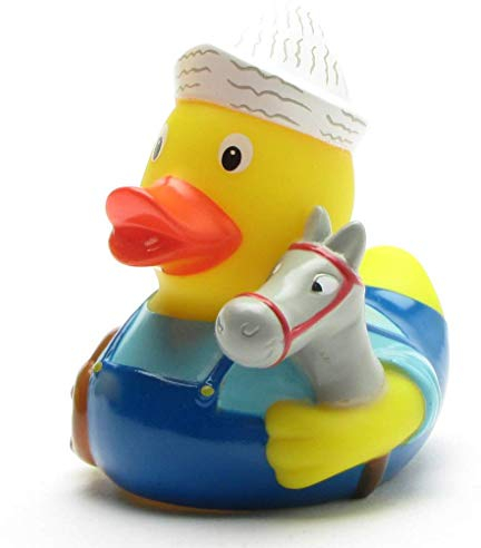 Duckshop I Badeente Steckenpferd I Quietscheente I L: 8,5 cm