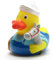Duckshop I Badeente Steckenpferd I Quietscheente I L: 8,5 cm