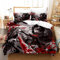 XUEKUN 3D Attack on Titan Bettbezug Sets, Doppelbett Bettwäsche, Bettbezug Kissenbezug, 3 Stück-Satz, 100% Mikrofaser Hypoallergene Heimtextilien Geschenk 1 Bettbezug, 2 Kissenbezug b-Single135x200cm