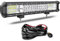 Willpower 46cm 252W LED Arbeitsscheinwerfer Bar LED Scheinwerfer 12V 24V mit Kabelbaum Flutlicht Reflektor Combo Arbeitslicht Zusatzscheinwerfer für Auto Offroad Traktor SUV UTV ATV