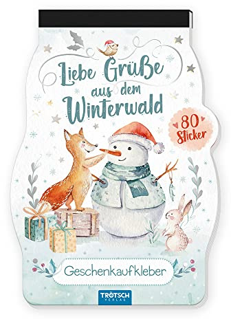 Trötsch Stickerblock Liebe Grüße aus dem Winterwald Geschenkaufkleber: Stickerblock Stickerbuch Beschäftigungsblock (Winterwald Motive)