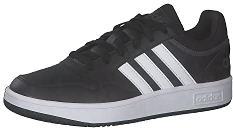 adidas Herren Hoops 3.0 Low Classic Vintage Shoes Schuhe, Core Black/Cloud White/Grey Six, 47 1/3 EU