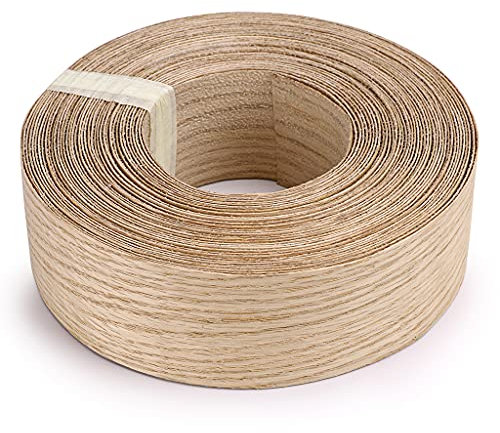 Chapa de madera Skelang, chapa de madera, bandas de borde fusibles de melamina, para estante, gabinete, marco de puerta 50mm*15m,roble rojo
