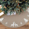 LOMOHOO Jupe Sapin de Noël Beige 90 cm, Tapis de Couverture de Base d'Arbre 3D Elk, pour Couvre-Pieds et Décorations de Fête