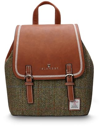 SNOW PAW Harris Tweed Chestnut Jura Rucksack Fischgrätenmuster