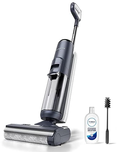 Tineco FLOOR ONE S5 Smart Cordless Wet-Dry Vacuum Cleaner and Mop for Hard Floors, Digital Display, Long Run Time, Great for Sticky Messes and Pet Hair, Space-Saving Design