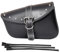 Motorrad-Satteltaschen– Satteltaschen Softail PVC Leder für Harley Sportster Wasserdicht, seitliche Werkzeugtasche, Universal-Aufbewahrungswerkzeugtasche für Motorrad, mit Getränkehalter (linke Seite)