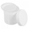 sourcing map Empty Plastic Paint Pail 0.13 -Gallon/500mL Seal Storage Container with Sealing Lid White 5Pcs