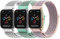 Wanme 3 Stück Armband für Amazfit GTS 2 Mini/GTS 2 / GTS 3 / GTS 4 /GTS 4 Mini, 20mm Nylon Klettverschluss Verstellbare Ersatz Uhrenarmband für Amazfit Bip Lite/Bip U/Bip U Pro/Bip 3/Bip 3 Pro