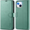 TUCCH Hülle für iPhone 14 Flip Case 2022 Magnetische Handyhülle [RFID Blocker] TPU [Standfunktion] [Kartenfach] Klapphülle stoßfest Schutzhülle kompatibel mit iPhone 14 5G (6,1 Zoll) Grün