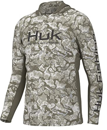 HUK Herren Icon X Pattern Hoodie Angelshirt mit Sonnenschutz Hemd (1er Pack)
