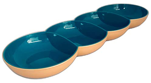 Tupperware , Kunststoff, Allegra Perle petrol gold Servierschale Servierschalenquartett Schale servieren