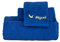My original gift Serviette de Toilette Bleu Marine brodée avec Le nom et Le Motif (30 x 50 cm)