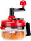 to do home Universalzerkleinerer mit Handkurbel, 800ml, Gemüsezerkleinerer | Multi-Zerkleinerer manuell für Gemüse, Obst, Salat, Fleisch | Zwiebelzerkleinerer & Küchengerät (Rot)