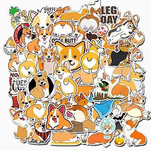 50Pcs Cute Akita Dog Stickers for Water Bottles Tumbler Luggage Skateboard Bumper Scrapbook Mug, Sticker Gift for Kids Teens Adults