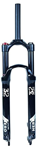 26 27.5 29 Pollici Forcella Ammortizzata for Mountain Bike Travel 140mm QR 1-1/8 Tubo Dritto Forcella Anteriore MTB Ammortizzatore in Lega di Magnesio(Manual,27.5 inch)