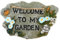 Yardwe Panneau De Bienvenue De Jardin Fleur Signe De Bienvenue Signe De Bienvenue Rustique Panneaux De Bienvenue Extérieurs Panneaux Métalliques Vintage Décor À La Maison Vintage Plaque
