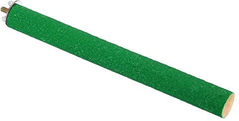 PATIKIL 1x10 Pájaro Pata Afilado Palo, Pájaro Madera Percha Soporte Jaula Accesorio para Pequeño Pájaro Loro Agapornis Periquito Cacatúa, Verde