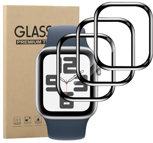 carinacoco 3 Pack Screen Protector for Apple Watch SE 2 Gen 2023 40mm, Flexible HD PET Clear, 3D Full Coverage Curved Edge, Anti-Scratch, Bubble Free, Anti-Fingerprint Screen Protector