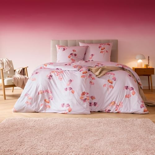 ESTELLA Mako Interlock Jersey Bettwäsche Alma Magnolia 1 Bettbezug 135 x 200 cm + 1 Kissenbezug 80 x 80 cm