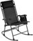 Yaheetech Mecedora Balancín Plegable Carga 120KG con Reposabrazos y Apoyo para Cabeza 102x65,5x103 cm para Exterior Acampar Porche Balcón Negro