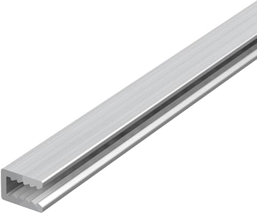U - Profil mit 4mm Innenmaß aus Aluminium für Stegplatten, Glas, Kunststoffplatten (1000mm)