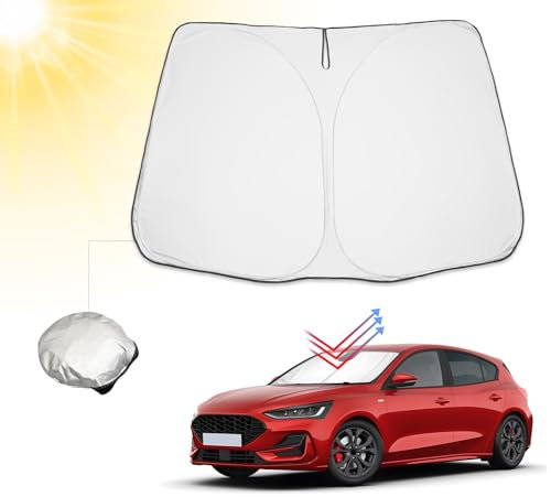 BIBIBO F*ord Focus - Cubierta de parabrisas para coche, compatible con F*ord Focus MK4 ST Line 2018-2025, parasol para parabrisas delantero plegable, parasol antirayos UV