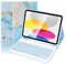 Lively Life Bluetooth Keyboard Case with Mouse for iPad 11th Gen. (A16) 11 inch 2025, 10th Gen. 10.9 inch 2022, Wireless Keyboard, Detachable Protective Cover, with Pen Holder, UK Layout, Blue Marble