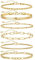 Ahokei 6PC Armband Damen Gold Armband Wasserfest,18K Gold Edelstahl Armbänder Damen Armkette Vergoldet Set,Geschenk für Sie,17+3CM