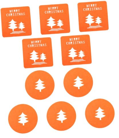 Amosfun 10St Dämmplatten Elch-Dekor Getränkegarnitur Elch Tischsets Urlaubstassenmatte untersetzer hitzebeständig Place mats Tassenuntersetzer Untersetzer mit Tiermuster gefühlt Orange