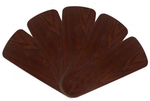 ZIYOUGOU 16 Fan Blades - 42 Ceiling Fan Replacement (5pcs) - Black Wood