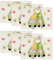 Artoid Mode GNOME Blumen Frühling Platzsets 6er Set, 30x45cm Urlaub Tischsets Waschbar Platzdeckchen Küche Party Deko
