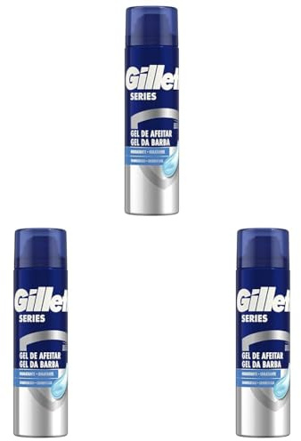 Gillette Serie Gel Da Rasatura Idratante Con Burro Di Cacao Per Rasoio Da Uomo 200ml (Confezione da 3)