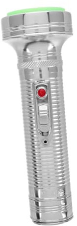 ANDRESLAD torcia nostalgica torcia vintage anni '70 torcia elettrica d'epoca torcia torcia a LED vecchio stile torcia elettrica per esterno torcia sul comodino alluminio Silver